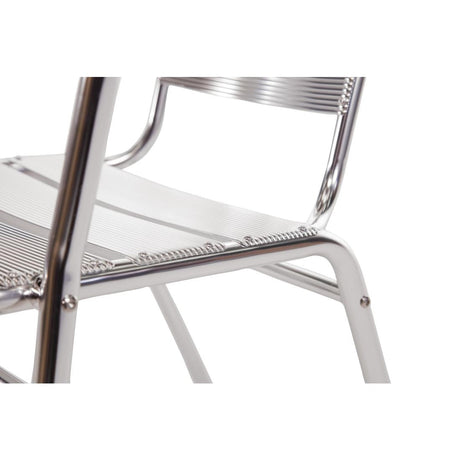 Bolero Armchair Alu. - 530x580x735mm (Pack 4) JD Catering Equipment Solutions Ltd