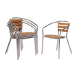 Bolero Armchair Alu. & Ash - 570Wx560Dx760mmH (Pack 4) JD Catering Equipment Solutions Ltd