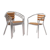 Bolero Armchair Alu. & Ash - 570Wx560Dx760mmH (Pack 4) JD Catering Equipment Solutions Ltd