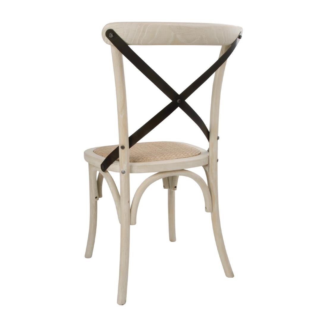 Bolero Bentwood Chairs with Metal Cross Backrest (Pack of 2) JD Catering Equipment Solutions Ltd