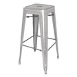 Bolero Bistro Galvanised Steel High Stool (Pack of 4) JD Catering Equipment Solutions Ltd