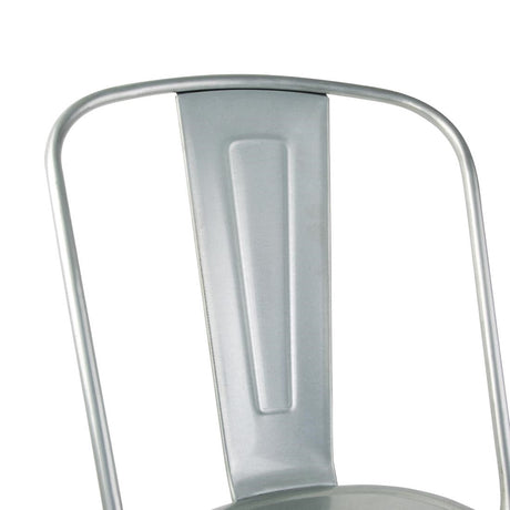 Bolero Bistro Galvanised Steel Side Chairs (Pack of 4) GL338 JD Catering Equipment Solutions Ltd