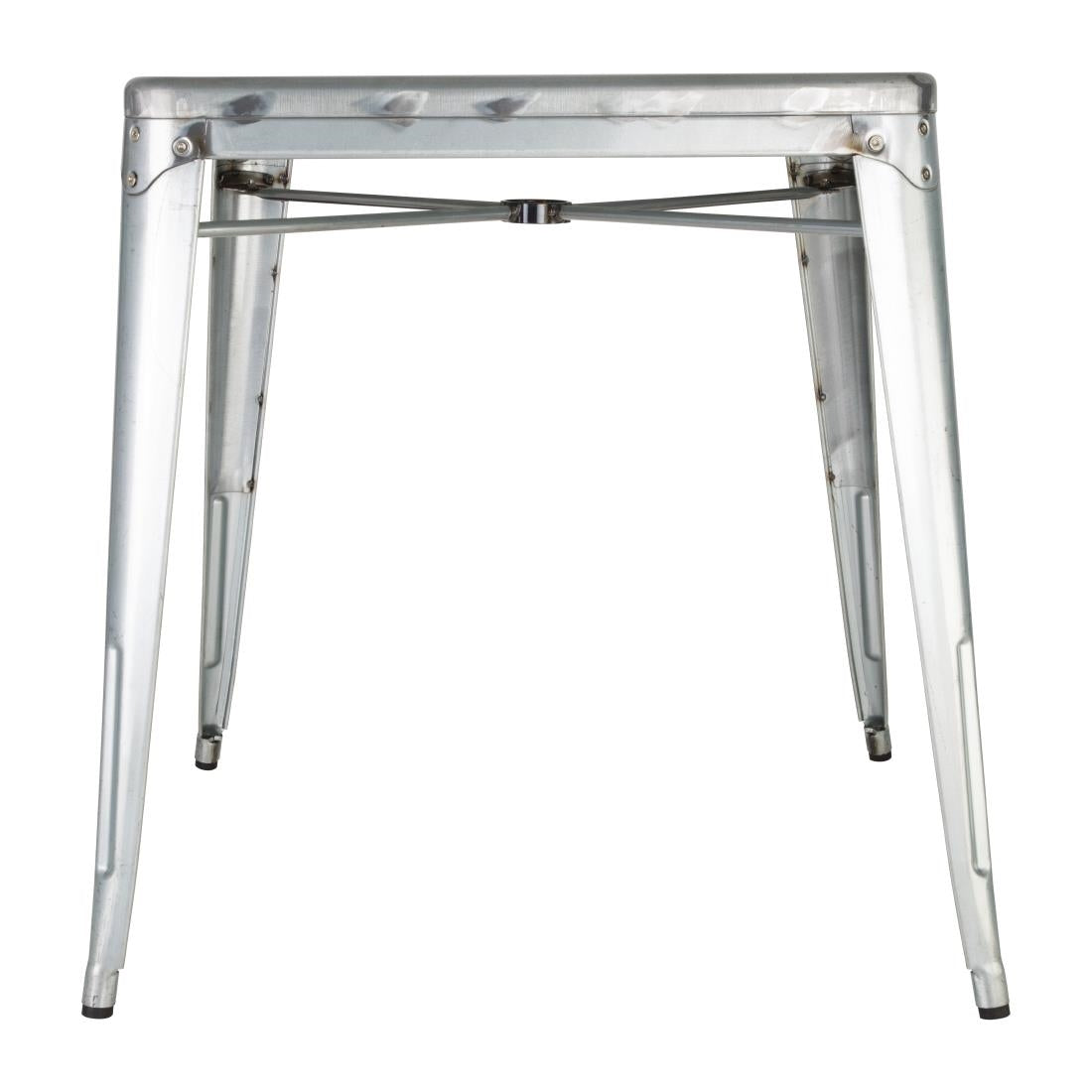 Bolero Bistro Galvanised Steel Square Table 668mm (Single) JD Catering Equipment Solutions Ltd