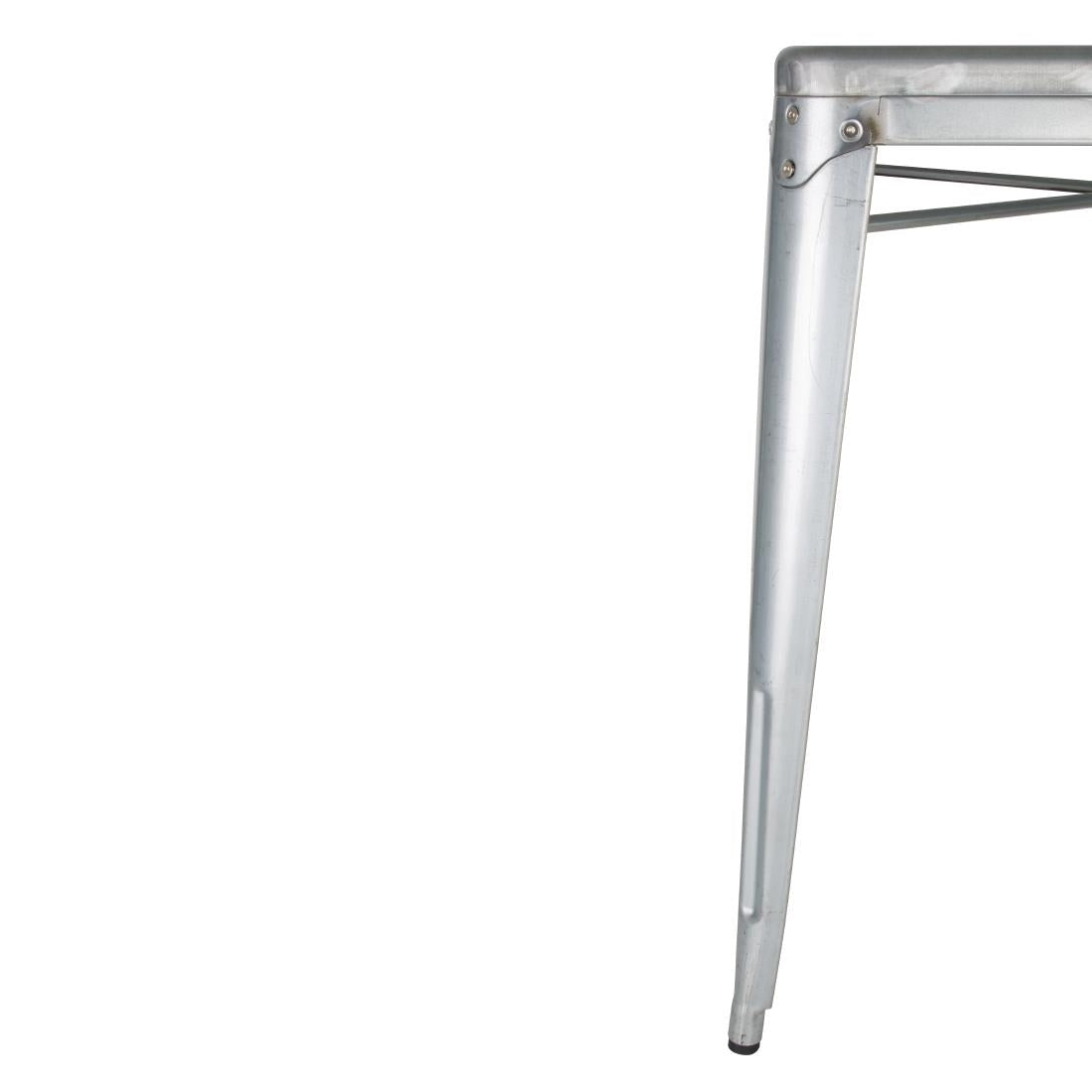 Bolero Bistro Galvanised Steel Square Table 668mm (Single) JD Catering Equipment Solutions Ltd