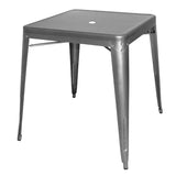 Bolero Bistro Square Steel Table Gun Metal 668mm (Single) JD Catering Equipment Solutions Ltd