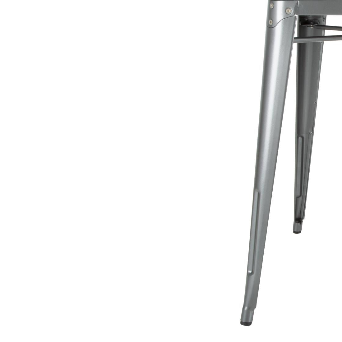 Bolero Bistro Square Steel Table Gun Metal 668mm (Single) JD Catering Equipment Solutions Ltd