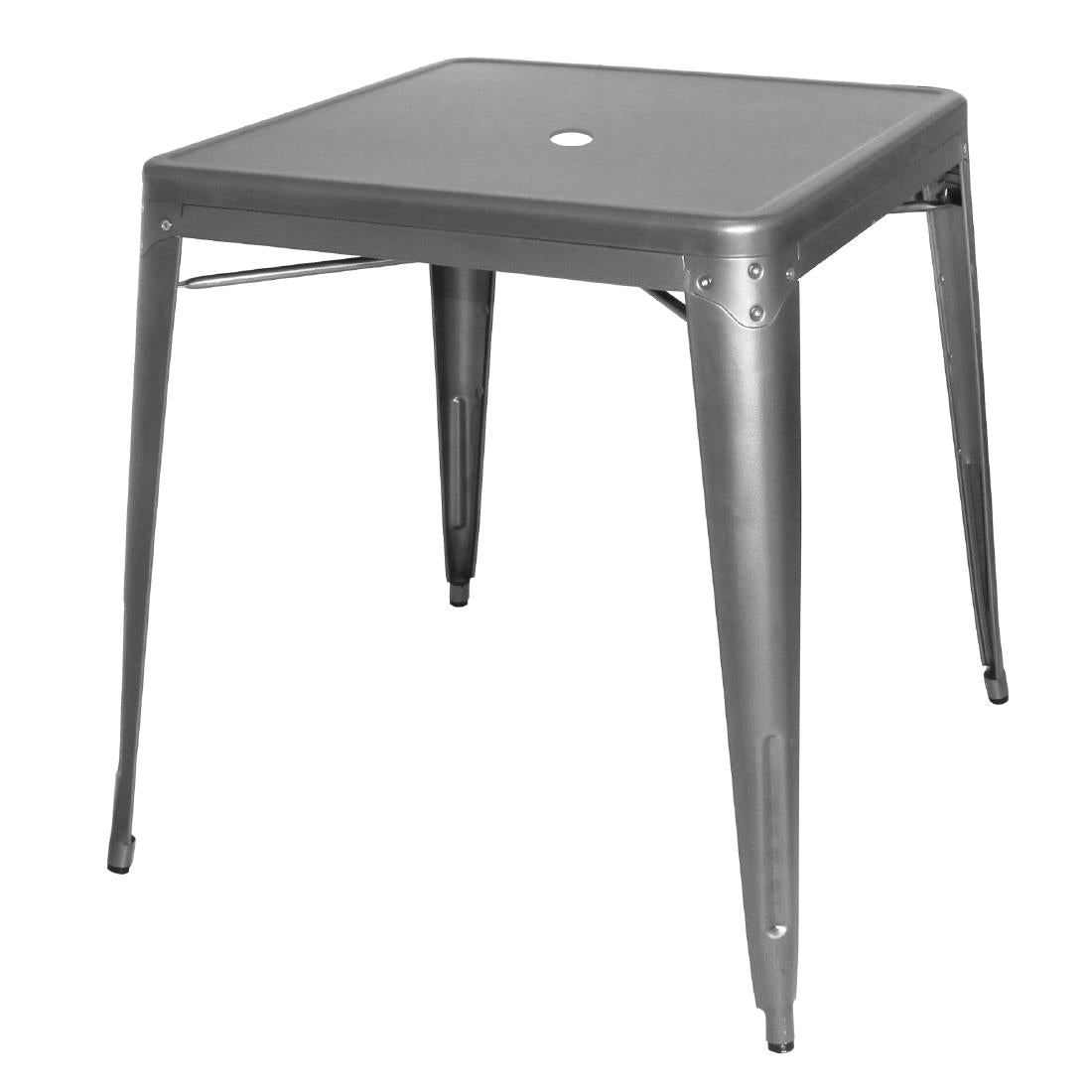 Bolero Bistro Square Steel Table Gun Metal 668mm (Single) JD Catering Equipment Solutions Ltd