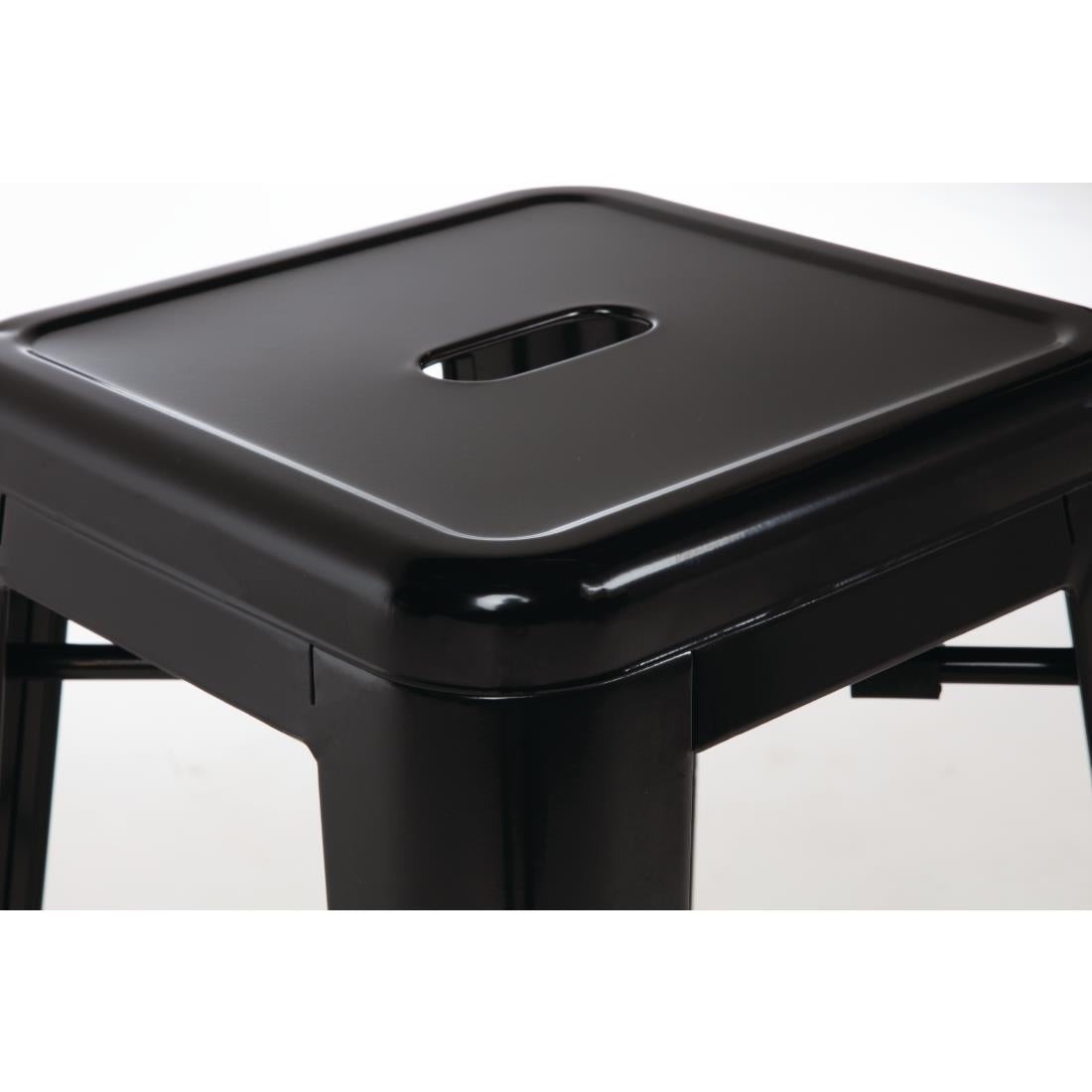 Bolero Bistro Steel High Stool Black (Pack of 4) JD Catering Equipment Solutions Ltd