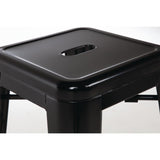 Bolero Bistro Steel High Stool Black (Pack of 4) JD Catering Equipment Solutions Ltd