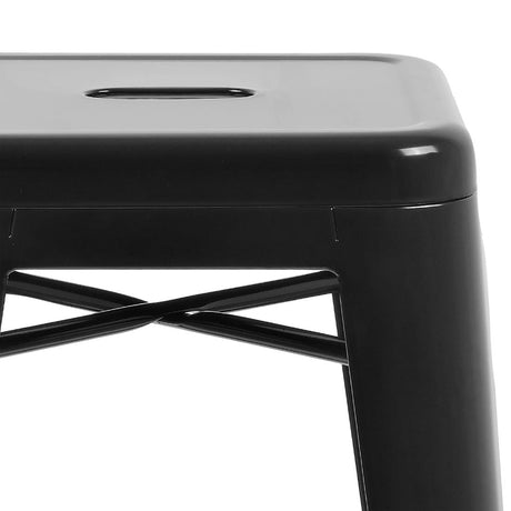 Bolero Bistro Steel High Stool Black (Pack of 4) JD Catering Equipment Solutions Ltd