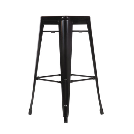 Bolero Bistro Steel High Stool Black (Pack of 4) JD Catering Equipment Solutions Ltd