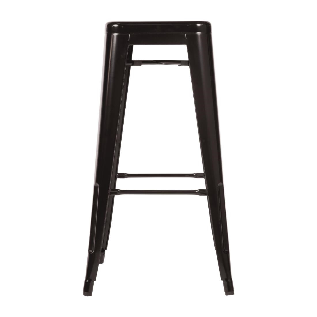 Bolero Bistro Steel High Stool Black (Pack of 4) JD Catering Equipment Solutions Ltd