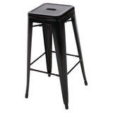 Bolero Bistro Steel High Stool Black (Pack of 4) JD Catering Equipment Solutions Ltd