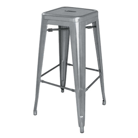 Bolero Bistro Steel High Stool Gun Metal (Pack Of 4) JD Catering Equipment Solutions Ltd