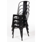 Bolero Bistro Steel Side Chair Black (Pack 4) GL331 JD Catering Equipment Solutions Ltd