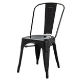 Bolero Bistro Steel Side Chair Black (Pack 4) GL331 JD Catering Equipment Solutions Ltd