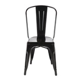 Bolero Bistro Steel Side Chair Black (Pack 4) GL331 JD Catering Equipment Solutions Ltd