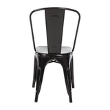 Bolero Bistro Steel Side Chair Black (Pack 4) GL331 JD Catering Equipment Solutions Ltd