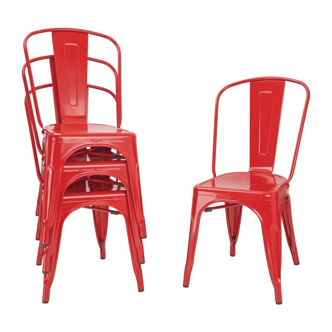 Bolero Bistro Steel Side Chair (Pack of 4) JD Catering Equipment Solutions Ltd