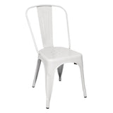 Bolero Bistro Steel Side Chair White (Pack of 4) JD Catering Equipment Solutions Ltd