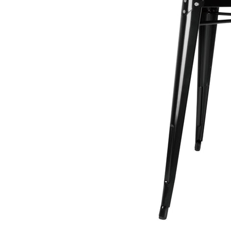 Bolero Bistro Steel Square Table Black 668mm (Single) GC867 JD Catering Equipment Solutions Ltd