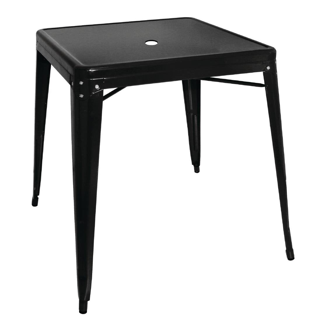 Bolero Bistro Steel Square Table Black 668mm (Single) GC867 JD Catering Equipment Solutions Ltd