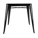 Bolero Bistro Steel Square Table Black 668mm (Single) GC867 JD Catering Equipment Solutions Ltd