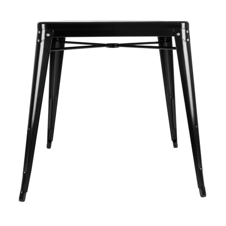 Bolero Bistro Steel Square Table Black 668mm (Single) GC867 JD Catering Equipment Solutions Ltd