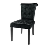 Bolero Black Crushed Velvet Dining Chair (Pack of 2) JD Catering Equipment Solutions Ltd