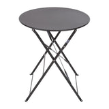 Bolero Black Pavement Style Steel Table 595mm JD Catering Equipment Solutions Ltd