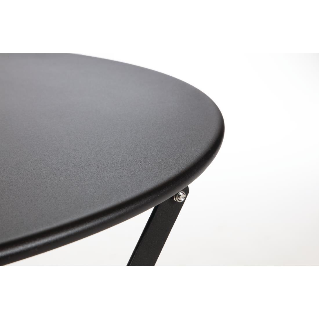 Bolero Black Pavement Style Steel Table 595mm JD Catering Equipment Solutions Ltd