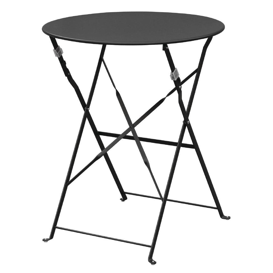 Bolero Black Pavement Style Steel Table 595mm JD Catering Equipment Solutions Ltd