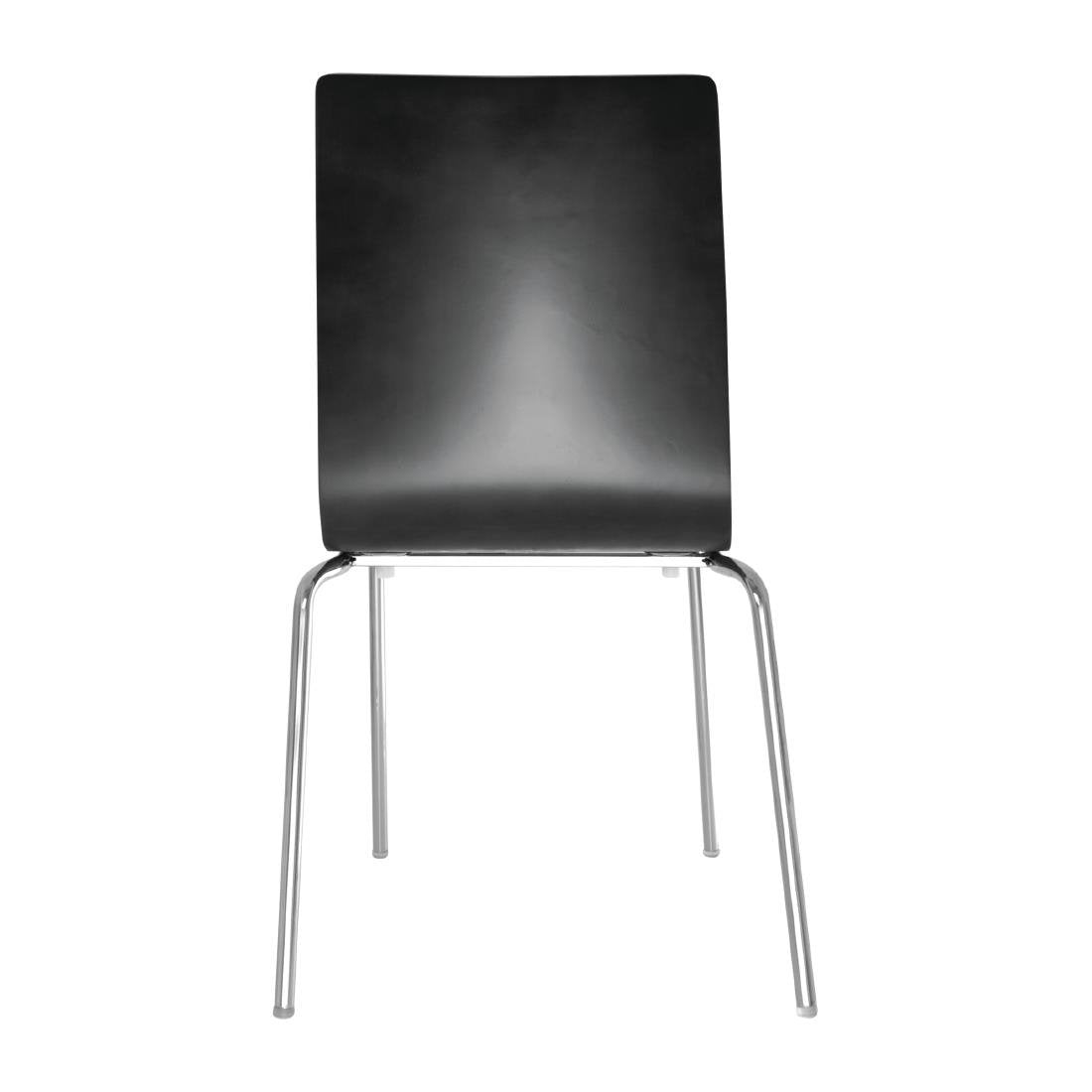 Bolero Black Square Back Side Chair (Pack of 4) JD Catering Equipment Solutions Ltd