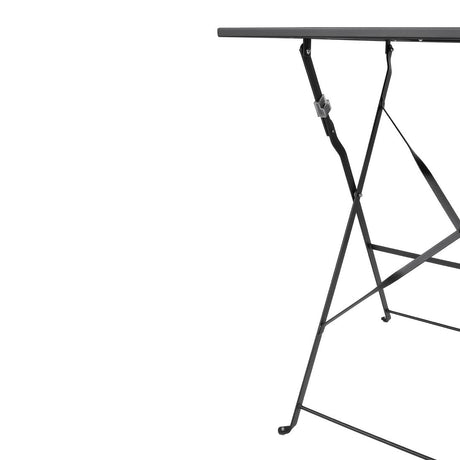 Bolero Black Square Pavement Style Steel Table JD Catering Equipment Solutions Ltd