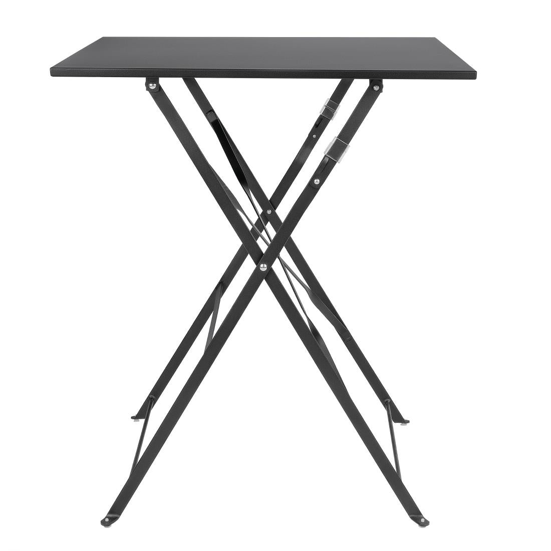 Bolero Black Square Pavement Style Steel Table JD Catering Equipment Solutions Ltd