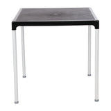 Bolero Black Square Table with Aluminium Legs 750mm JD Catering Equipment Solutions Ltd