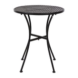 Bolero Black Steel Patterned Round Bistro Table Black 600mm JD Catering Equipment Solutions Ltd