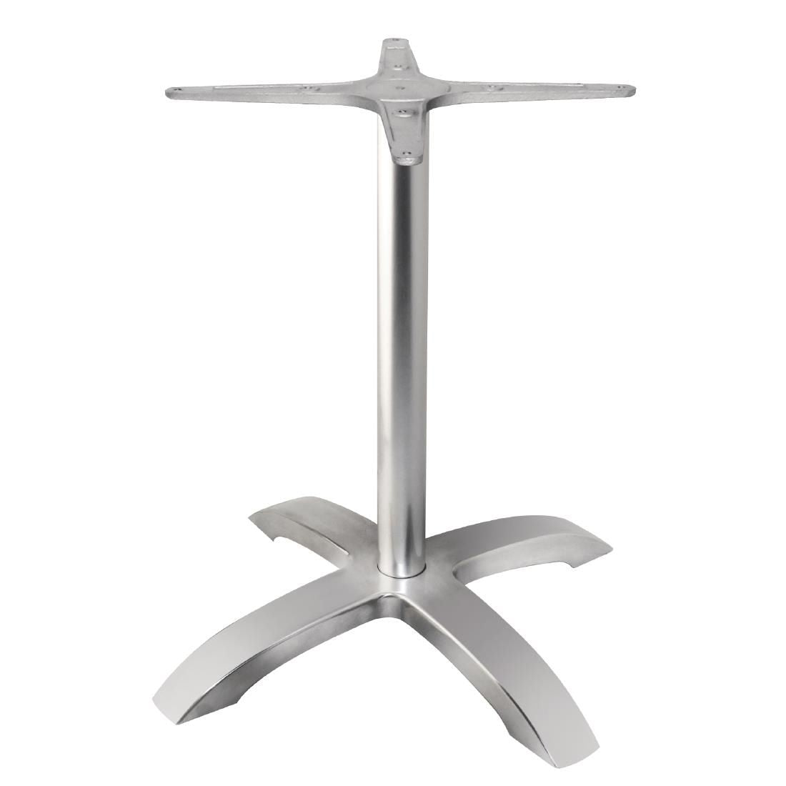 Bolero Brushed Aluminium Four Leg Table Base JD Catering Equipment Solutions Ltd