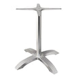 Bolero Brushed Aluminium Four Leg Table Base JD Catering Equipment Solutions Ltd