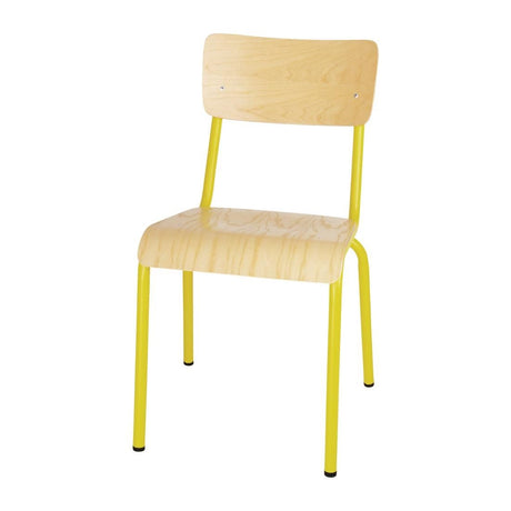 Bolero Cantina Side Chairs with Wooden Seat Pad and Backrest (Pack of 4) JD Catering Equipment Solutions Ltd