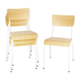 Bolero Cantina Side Chairs with Wooden Seat Pad and Backrest (Pack of 4) JD Catering Equipment Solutions Ltd