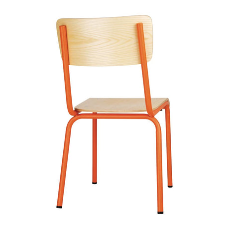 Bolero Cantina Side Chairs with Wooden Seat Pad and Backrest (Pack of 4) JD Catering Equipment Solutions Ltd