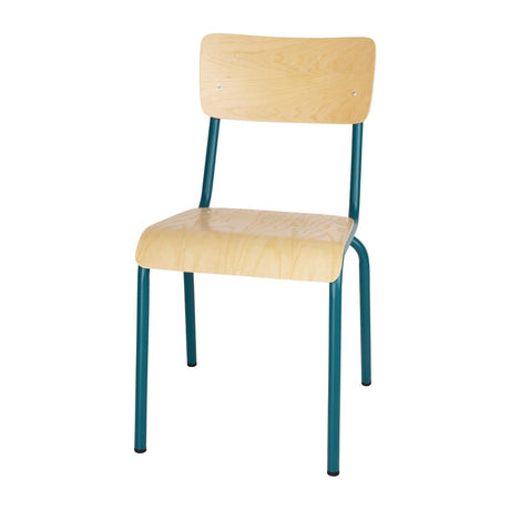 Bolero Cantina Side Chairs with Wooden Seat Pad and Backrest (Pack of 4) JD Catering Equipment Solutions Ltd