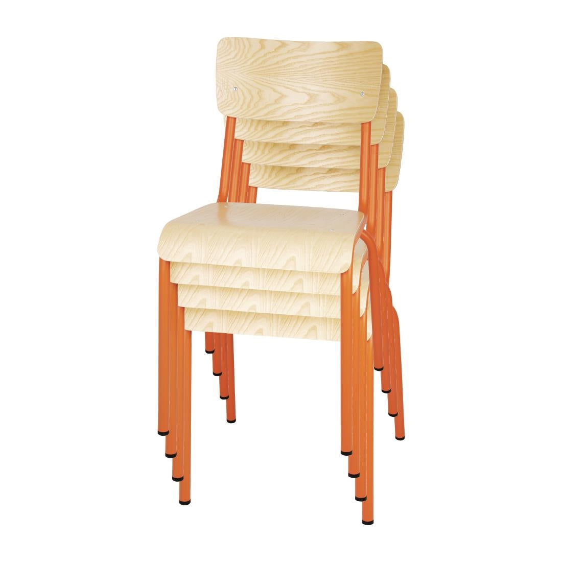 Bolero Cantina Side Chairs with Wooden Seat Pad and Backrest (Pack of 4) JD Catering Equipment Solutions Ltd