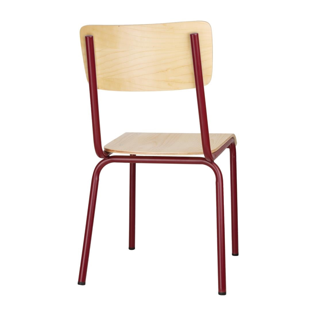 Bolero Cantina Side Chairs with Wooden Seat Pad and Backrest (Pack of 4) JD Catering Equipment Solutions Ltd