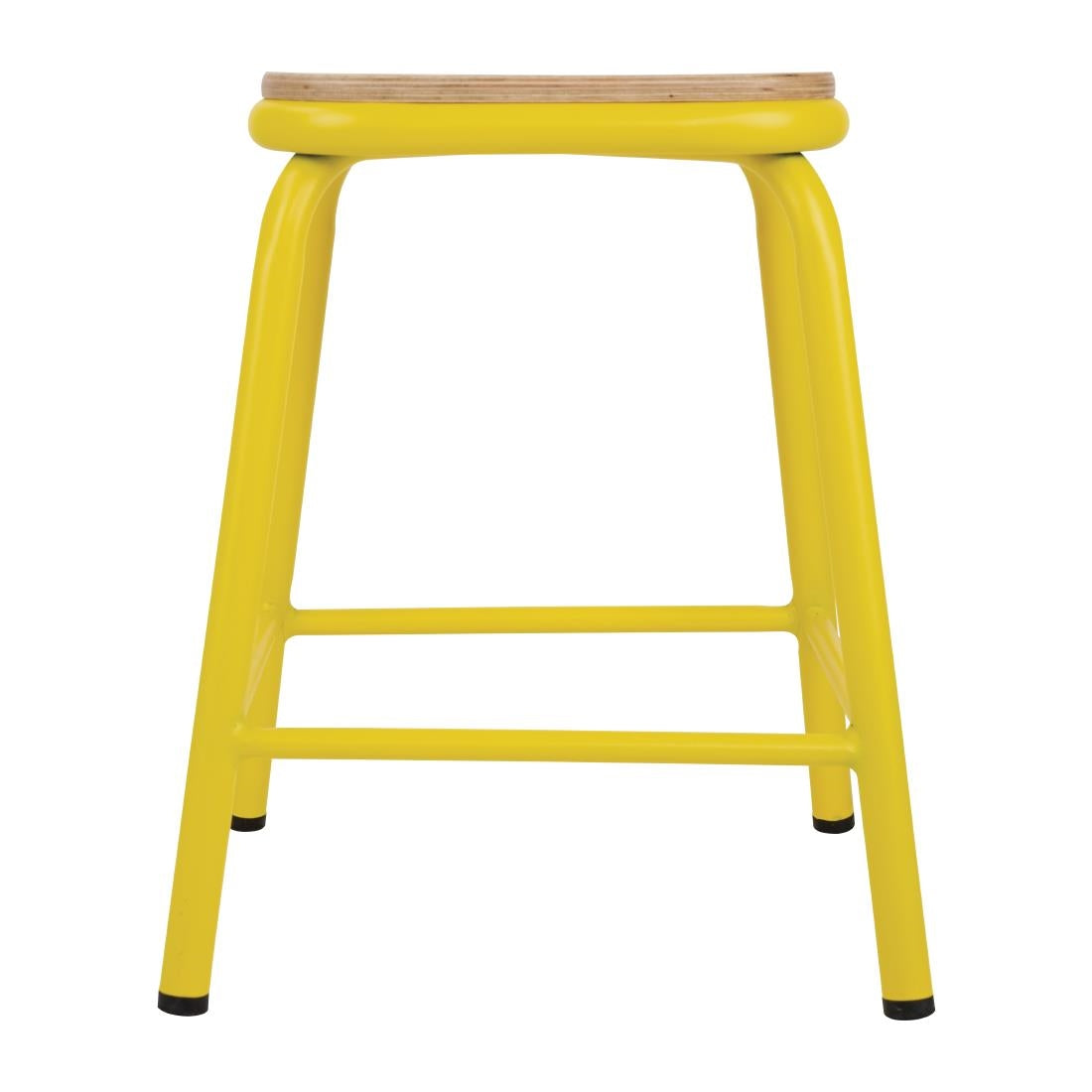 Bolero Cantina Stools with Wooden Seat Pad (Pack of 4) JD Catering Equipment Solutions Ltd