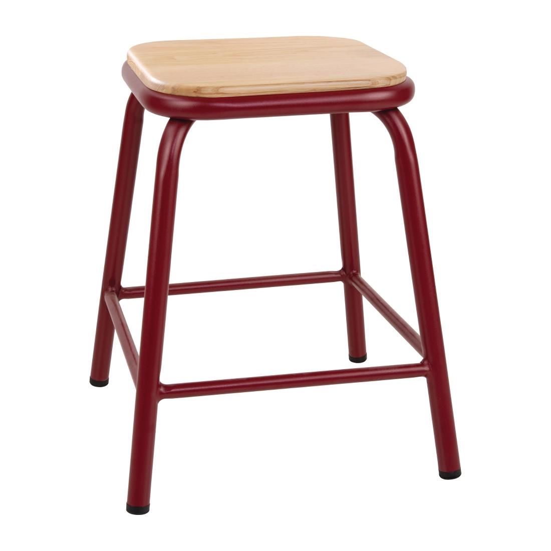 Bolero Cantina Stools with Wooden Seat Pad (Pack of 4) JD Catering Equipment Solutions Ltd