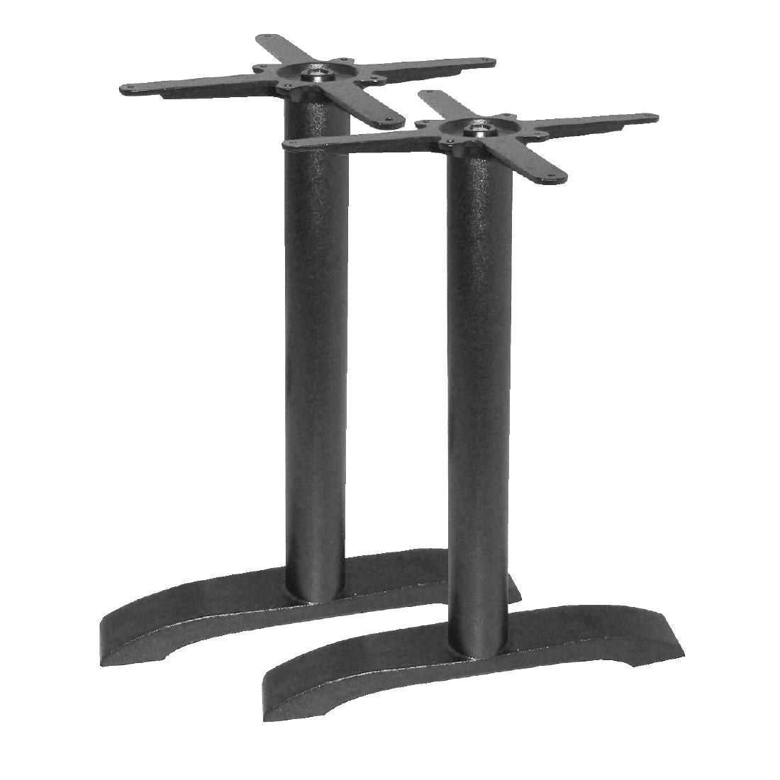 Bolero Cast Iron Twin Leg Table Base (Pack of 2) JD Catering Equipment Solutions Ltd