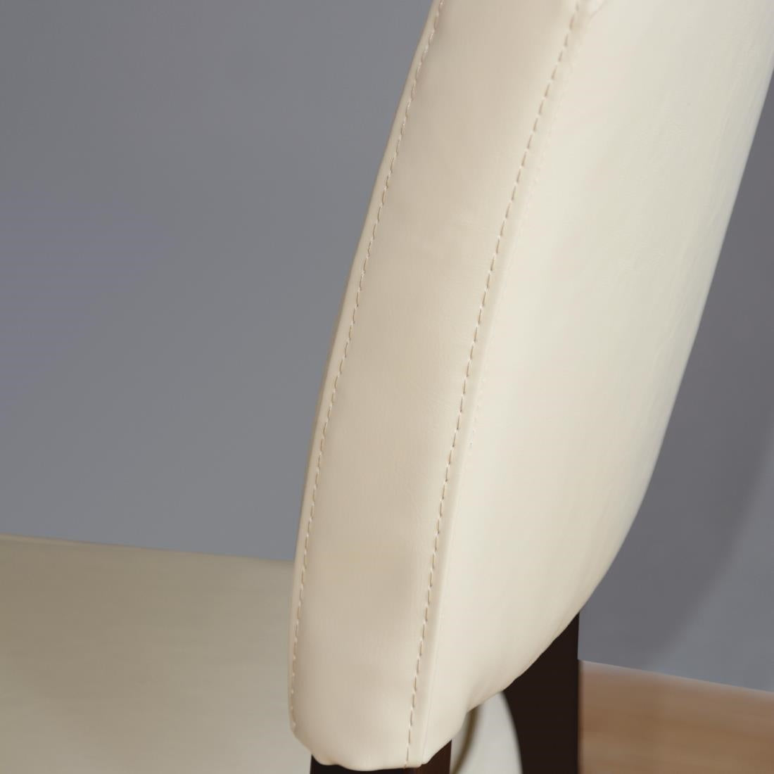 Bolero Chunky Faux Leather Chairs Cream (Pack of 2) JD Catering Equipment Solutions Ltd