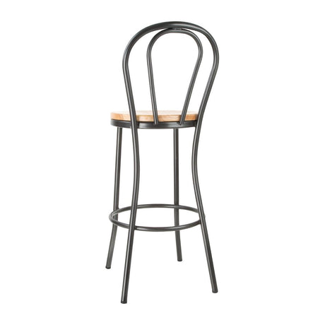 Bolero Clarisse High Stools Metallic Grey (Pack of 1) JD Catering Equipment Solutions Ltd